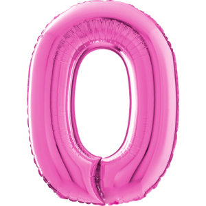 Large Pink 0 Balloon Small Image