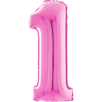 Large Pink 1 Balloon