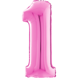 Large Pink 1 Balloon Small Image