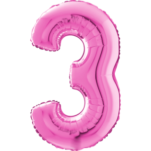 Large Pink 3 Balloon Small Image