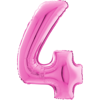 Large Pink 4 Balloon