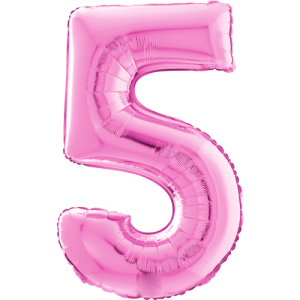 Large Pink 5 Balloon Small Image