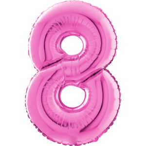 Large Pink 8 Balloon Small Image