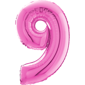 Large Pink 9 Balloon Small Image
