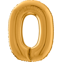 Large Gold 0 Balloon