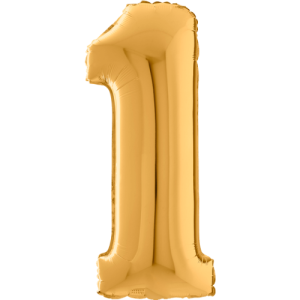 Large Gold 1 Balloon Small Image