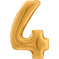 Large Gold 4 Balloon