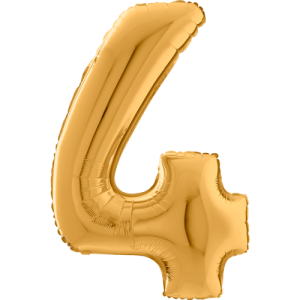 Large Gold 4 Balloon Small Image