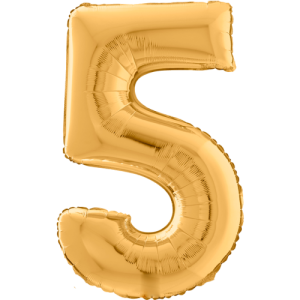 Large Gold 5 Balloon Small Image