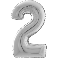 Large Silver 2 Balloon