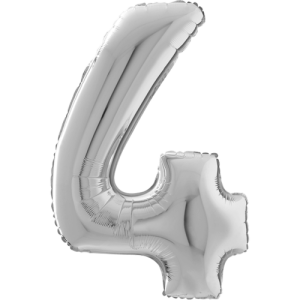 Large Silver 4 Balloon Small Image