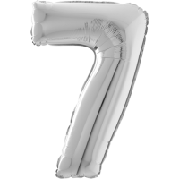 Large Silver 7 Balloon