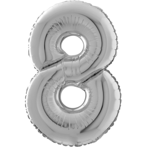 Large Silver 8 Balloon Small Image