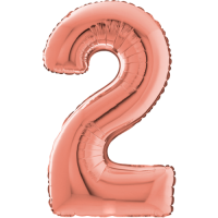 Large Rose Gold 2 Balloon