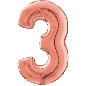 Large Rose Gold 3 Balloon Small Image