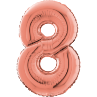 Large Rose Gold 8 Balloon