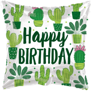 Birthday Cactus Balloon Small Image