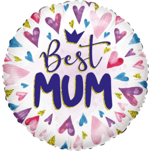 Best Mum Hearts Balloon Small Image