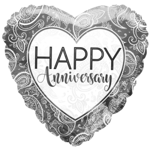 Anniversary Ornaments Silver Balloon Small Image