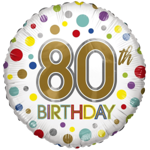Happy Birthday Age 80 Balloon Small Image