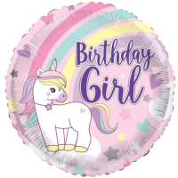 Birthday Girl Unicorn Balloon