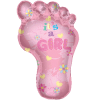 It's a Girl Footprint Balloon