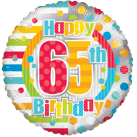 Unisex Happy 65th Birthday 18" Balloon
