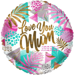 Love You Mum Jungle Balloon Small Image