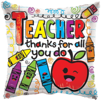 18" Teacher Thanks for All You Do Balloon