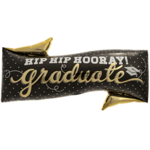 Hip Hip Hooray Grad Balloon Small Image