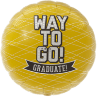 Way To Go Grad Yellow Balloon