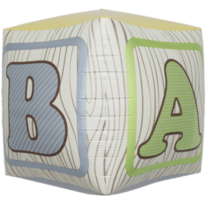 Baby Block Cube Alphabet Balloon Small Image