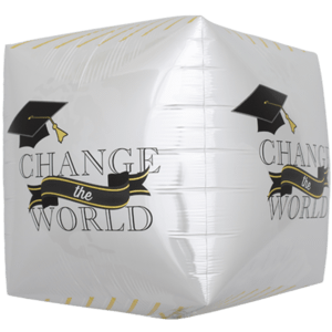Grad Change The World Cube Balloon Small Image