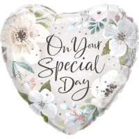 Special Day White Floral Balloon