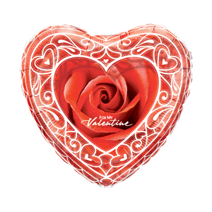 Red Rose Valentine Balloon Small Image