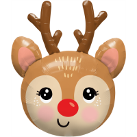 Cute Red-Nosed Reindeer Balloon