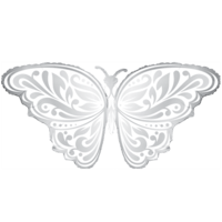 44" Silver Butterfly Balloon