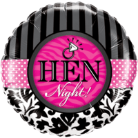 Hen Party Damask & Stripes Balloon