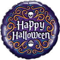 18" Halloween Skeleton Filigree Balloon