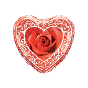 Trellis Framed Rose Balloon Small Image