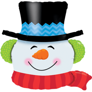 Snowman Head Balloon Small Image