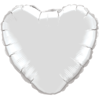 Plain Silver Heart Balloon