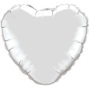 Plain Silver Heart Balloon Small Image