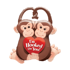 Monkey Fun Love Balloon Small Image