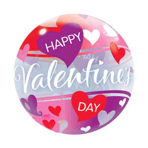 Happy Valentines Hearts Balloon Small Image