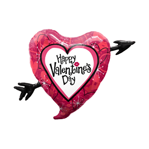 Valentine Arrow Heart Balloon Small Image