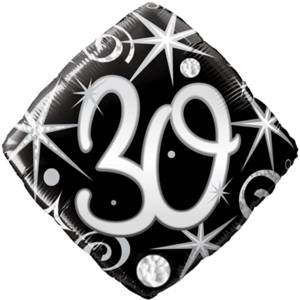30th Diamond Dazzler Birthday Balloon Small Image
