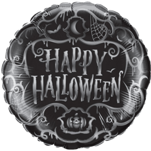 18" Halloween Goth Scroll Balloon Small Image