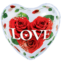 20" Roses Heart Balloon