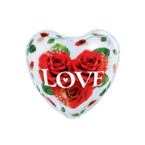 20" Roses Heart Balloon Small Image